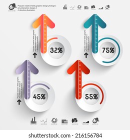 Abstract 3D Paper Infographics