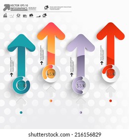 Abstract 3D Paper Infographics