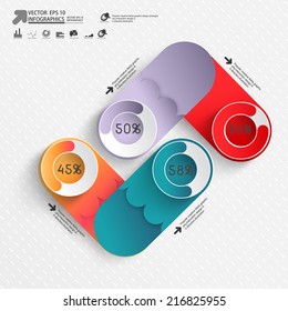 Abstract 3D Paper Infographics