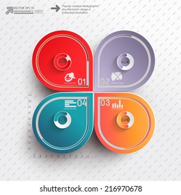 Abstract 3D Paper Infographics