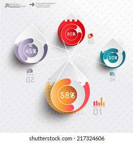 Resumen de infografías de papel 3D
