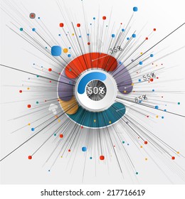 Abstract 3D Paper Infographics