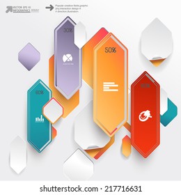 Resumen de infografías de papel 3D