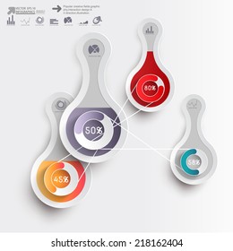 Abstract 3D Paper Infographics