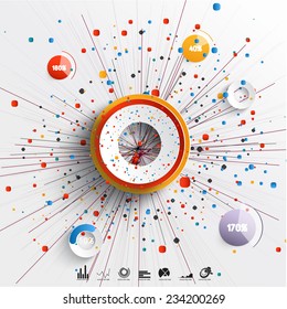 Resumen de infografías de papel 3D