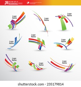 Abstract 3D Paper Infographics