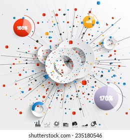 Abstract 3D Paper Infographics