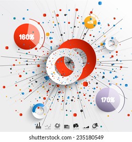 Abstract 3D Paper Infographics