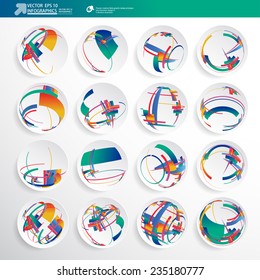 Resumen de infografías de papel 3D