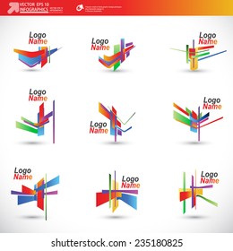 Abstract 3D Paper Infographics
