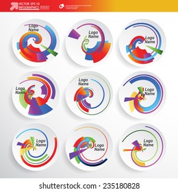 Abstract 3D Paper Infographics