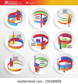 Abstract 3D Paper Infographics