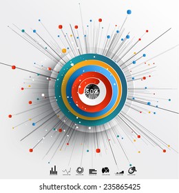 Resumen de infografías de papel 3D