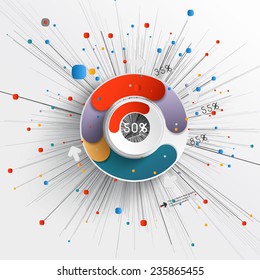 Abstract 3D Paper Infographics