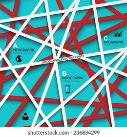 Abstract 3D Paper Infographics 