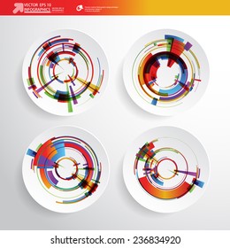 Abstract 3D Paper Infographics