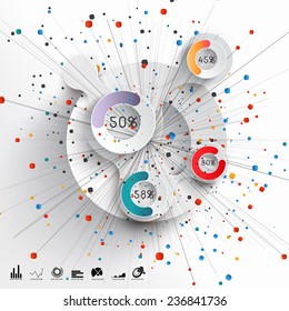 Abstract 3D Paper Infographics