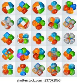 Resumen de infografías de papel 3D