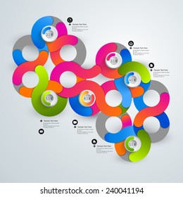 Abstract 3D Paper Infographics