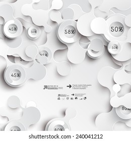 Resumen de infografías de papel 3D