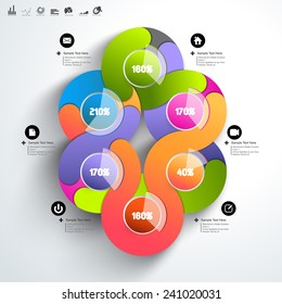 Abstract 3D Paper Infographics