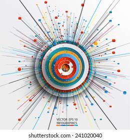 Abstract 3D Paper Infographics