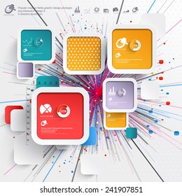 Abstract 3D Paper Infographics