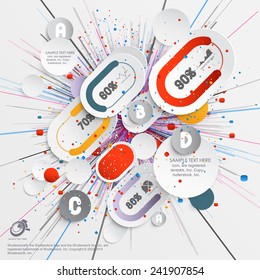 Resumen de infografías de papel 3D