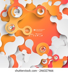Abstrakte 3D-Papierinformationen