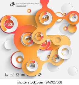 Abstract 3D Paper Infographics