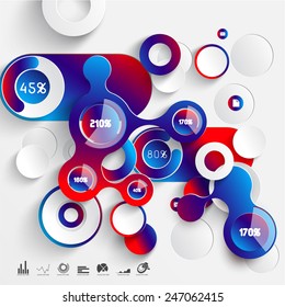 Abstract 3D Paper Infographics