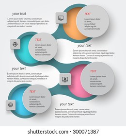 Abstract 3d paper infographics