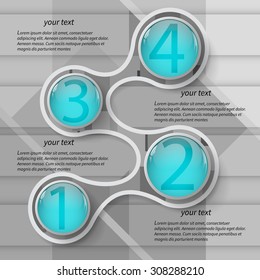 Abstract 3d paper infographics