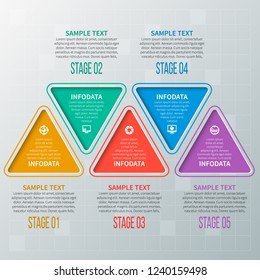 Abstract 3D Paper Infographics. Business template .Vector illustration