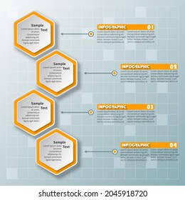 Abstract 3D Paper Infographics. Business template .Vector illustration