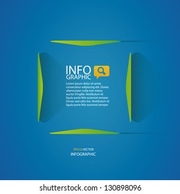 Abstract 3D Paper Infographics templete