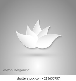 Abstract 3D Paper Lotus, vector