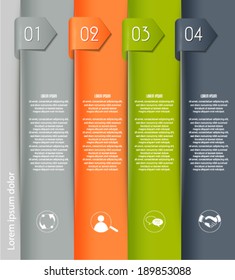 Abstract 3d paper numbered banners. Vector eps10. 