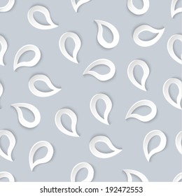 Abstract 3D paper seamless background, vector