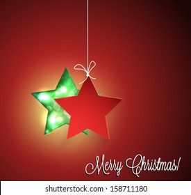 Abstract 3d paper star. Vector eps10. 