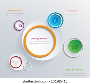 Abstract 3d paper web page design. Vector eps10. 