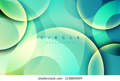 Abstract 3D papercut layer circle background