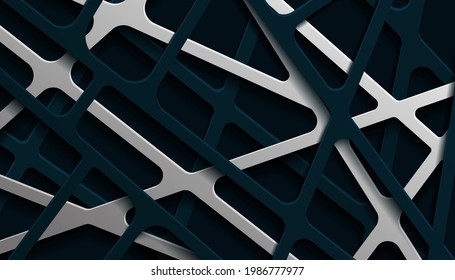 Abstract 3d papercut stripes background 