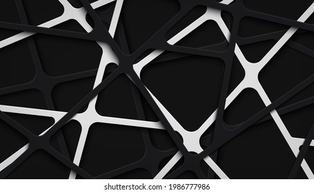 Abstract 3d papercut stripes background 
