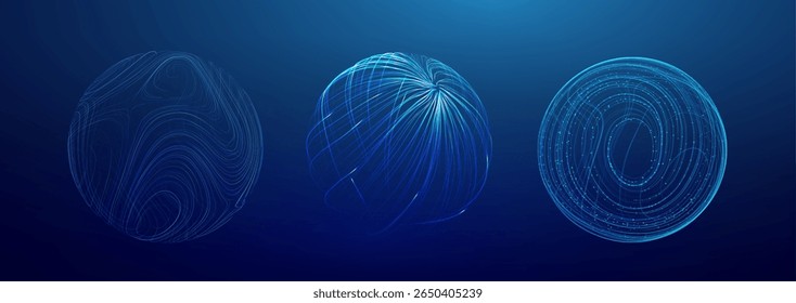 Abstract 3D Particle Globe with Digital Sphere and Tech Background Network Pattern. Science Vector Orb for Medical Research or Futuristic AI Data Concept. Geometric Wireframe Mesh Design.
