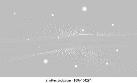 maillage abstrait d'onde de particules 3d 