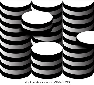 Abstract 3d Pattern .Circle Unusual Background for your design. Vector illustration.