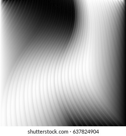 Abstract 3d perspective black and white background, vector