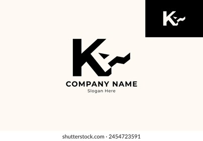 abstract 3d perspective letter KA logo design, 
is a logo design that combines the letters K and A with a 3D perspective and negative space style, a logo for supermarkets, offices, consultants, etc.