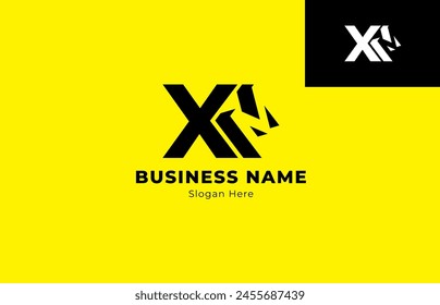 abstract 3d perspective letter XM logo design, is a logo design that combines the letters X and M in a three-dimensional perspective and negative space, a logo for content creators, film studios, etc.